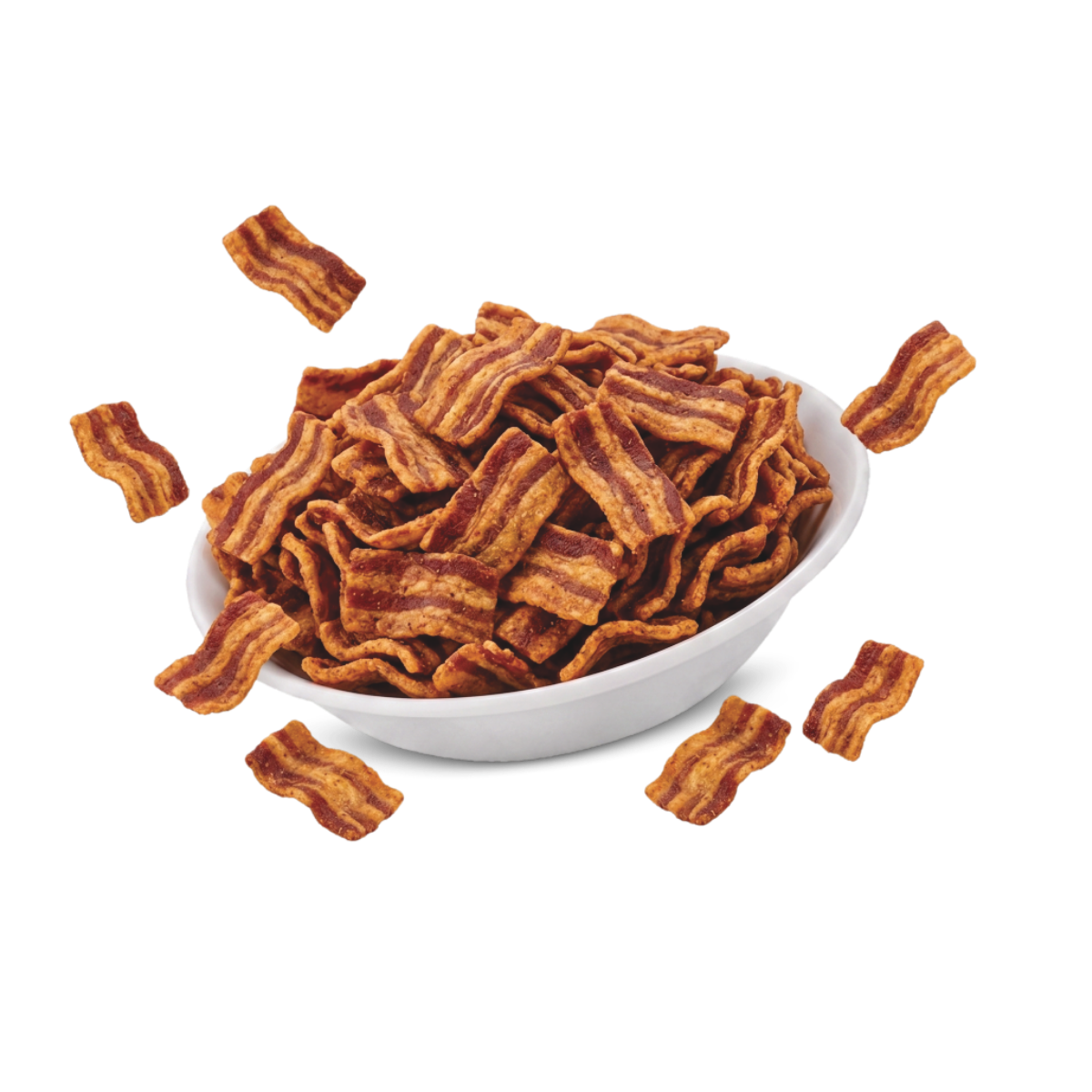 Salgadinho de trigo sabor bacon em tigela